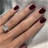 TESGADGETS 24 pezzi unghie finte extra corte color bordeaux - Unghie Jelly-Gel rotonde con effetto lucido - Set di unghie acriliche riutilizzabili per manicure da donna