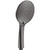 Gedy Tech 14 Gun Metal Soffione Doccia Anticalcare 3 Tipi di Getto, Soffione Doccia Alta Pressione fino a 3 Bar, Doccino per Doccia con Filtro Antisabbia, Doccetta per Doccia con Attacco universale