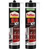 Pattex SP 101 Instant Tack Adesivo sigillante, Adesivo universale multimateriale che non cola, Sigillante universale applicabile sul bagnato, bianco, cartuccia da 280 ml (Confezione da 2)