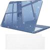 FINTIE Cover Compatibile con MacBook Neo 13 Pollici A3404 (A18 Pro Chip, 2026) - Ultra Sottile Trasparente Custodia Rigida Protettivo Guscio Rigido Case + Copritastiera, Glitter Indaco