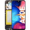 OnlyTech - Schermo LCD completo con telaio assemblato di ricambio per Samsung Galaxy A20E (SM-A202F)