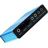 LEAGY, Scheda Audio Esterna a 6 canali USB 2.0 Esterna 5.1 Surround Sound Ottico S/PDIF Scheda Audio Adattatore per PC Portatile Registrazione Compatibile con Windows 10/8/7/XP, Bleu