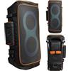 Hzycwgone Custodia Trasporto Cassa Portatile Borsa Robusta da Viaggio Cover per JBL PartyBox 710 Cassa Altoparlante Wireless Bluetooth,Microfono,Treppiede & Accessori,Nero