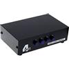 LEAGY Interruttore AV a 4 vie RCA Switcher 4 in 1 Out Video composito L/R Stereo Audio Selettore Box per console di gioco DVD STB, connettori RCA standard, 4 ingressi 1 uscita, 4 DVD a 1 TV, 4 porte video