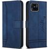 Bravoday Cover per Xiaomi Redmi 10C, Flip Custodia in Pelle PU Portafoglio Custodia per Xiaomi Redmi 10C, con Slot per Schede, Blu