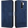 Bravoday Cover per Xiaomi Redmi Note 8 PRO, Flip Custodia in Pelle PU Portafoglio Custodia per Xiaomi Redmi Note 8 PRO, con Slot per Schede, Blu
