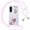 Yoedge Cover con Cordino per Samsung Galaxy A57 5G 6,7, Aesthetic Disegni Fiori Custodia con Collana Tracolla Laccio Collo, Sottile Silicone Antiurto Protettiva Case per Samsung A57,12