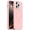 Mixroom - Custodia Cover Case per iPhone 14 PRO Max in Tpu silicone liquido morbido compatibile con MagSafe con cerchio magnetico integrato Rosa C09