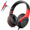 awatrue Cuffie per bambini con microfono, cuffie cablate per bambini con limitazione volume sicura 85/94dB, cuffie pieghevoli Over Ear, cuffie per bambini e ragazzi per la scuola/viaggi/Tablet Fire