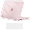 MOSISO Custodia Compatibile con MacBook Neo 13 pollici Cover Modello A3404 Versione 2026 con Chip A18 Pro, Case Rigida Antigraffio&Copritastiera, Ideale per Ufficio, Viaggi, Rosa Pastello Cristallo