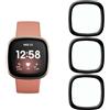 KELOLIN Pellicola Protettiva per Fitbit Versa 3 Facile da Installare [4 Pezzi], Copertura Completa, Curva 3D, Anti Graffio, HD Protezione Schermo Compatibile con Fitbit Versa 3