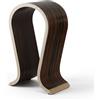Tuwyii Supporto per Cuffie in Legno Stand Espositore Universale, Forma a U Base Antiscivolo Durevole per Display Auricolare Porta Cuffia da Scrivania (Venatura dell'ebano)