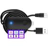 SZKALAK Amplificatore per antenna TV, amplificatore di segnale per ricezione chiara, compatibile con televisori digitali interni, cavo USB da 1 m con cavo da 0,3 m