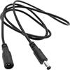 JZK 1M Cavo prolunga alimentazione CC, spina 5,5 x 2,1 mm, cavo adattatore alimentazione CC 5V 6V 9V 12V 24V, cavo alimentazione femmina-maschio 2,1 mm x 5,5 mm per strisce LED, telecamere CCTV, Nero
