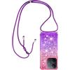 Paekear Custodia per Cellulare con Corda per Xiaomi Redmi 15C 4G / Xiaomi Poco C85 Case, Liquido Sabbie Mobili Bumper TPU Cover con Collana Practical Stylish/Necklace Cordoncino Cordino Tracolla