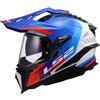 LS2, Casco Moto Cross EXPLORER HEXA White Blue Red, 3XL