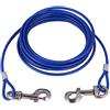 Fdit Multipack - Cavo per legami per cani, resistente a prova di masticazione, in filo di acciaio lungo, 5 mm x 5 m, colore: blu rosso (blu)