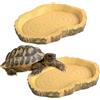 Generisch 2 ciotole per acqua terrario, accessori per tartarughe, rettili, ciotola per acqua, ciotola per terrario, ciotola per acqua, ciotola, accessori per serpente, tartaruga, geco