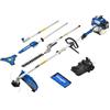 Hyundai Multi-Tool Termico 56 CC 5 in 1 - Decespugliatore, Tagliasiepi, Sega Potatura & Accessori, Albero Separabile, Imbracatura Inclusa, Sistema di Giardinaggio Versatile