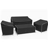 Gasadar 4 Coperture per mobili da terrazza, impermeabili, per mobili da giardino, colore: nero