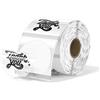 PROTECH® Etichette adesive termiche trasparenti da 50 mm x 50 mm, per fai da te, ringraziamento, logo, codice QR (rotolo da 500 etichette)