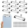 Meetory Portablocco a clip, 10 pezzi con portapenne, clip in metallo A3 A4 A5, per fissaggio sulla parte anteriore, foro per appenderla