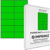 Imprimiz Etichette Adesive multiuso A4-105 x 49,5 mm - Colore fluo Verde Opaco - 100 Etichette / 25 fogli - Per stampanti Laser/a getto d'Inchiostro