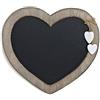 TEMPELWELT Lavagna memo a forma di cuore da scrivere con gessetti, stile country, 30 cm x 27 cm, lavagna da cucina a forma di cuore