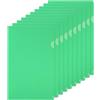 PATIKIL Cartellina a L Formato A4, 10Pz Buste Porta Documenti in Plastica Maniche Giacca Cartella Portadocumenti Copertine Trasparente per Ufficio, Verde