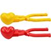 Generisch 2 stampi a forma di cuore per palla di neve, in plastica, per attività all'aperto, regalo per bambini (C, taglia unica)