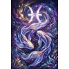 ASDFGHJKLZA Puzzle Zodiaco Pesci 1000 Pezzi, Gioco indoor giorno pioggia