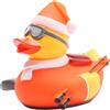 Duckshop - Anatra da bagno, sciatore, colore: bianco I Anatra da bagno per sport invernali I L: 8,5 cm I Regalo per il doposci I Regalo per sciatori
