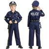Generisch Costume da polizia per bambini, costume da polizia, con cappello della polizia, cintura, manette, accessori della polizia, costume deluxe da poliziotto, costume per bambini, travestimento