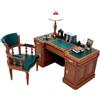 LeeQinersw Set di Sedie in Miniatura in 1/12, Gioco di Ruolo, Artigianato, Decorazione per Casa delle Bambole, Accessori per Giardino delle Fate, Sedia E Scrivania