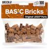 BRICK Flip Lego Mauersteine Medium Nougat 1 x 2 (100 pezzi) - Singole pietre Lego marrone per la tua parete Lego, mattoncini marroni per il tuo castello Lego o City | Basic Bricks (98283)