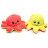 Generisch Peluche polpo reversibile, 20 cm, polpo di peluche con due emozioni, morbido peluche - regalo per bambini (arancione, giallo)