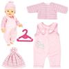 TZQFROCE Vestiti Completi per Bambole Vestiti per Neonati Vestiti per Bambole Unicorno 35-43 cm Accessori per Vestiti per Bambole Neonato con Cappello Pantaloni a Maniche Lunghe per Bambini Ragazze R