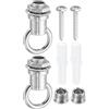 PATIKIL 37mmx21mm Soffitto Gancio, 2pz Vite Ganci Luce Fissaggi Accessorio per Sospeso Piante, Cristallo Lampadari, Candele Lampadari, Bar Luci, Lanterne, Argento Tono