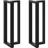vidaXL Gambe per tavolo da bar a forma di T 2 pz nere 50x35x(110-111) cm in acciaio