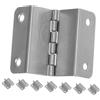 Didiseaon Cerniera Pieghevole a 4 Fori in Acciaio Inox Argento 8 Pezzi | Design a 4 Pieghe, Angolo Retto 180 Gradi, Montaggio Stabile per Ante e Sportelli
