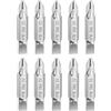 QUARKZMAN 10Pz Caccia Vite Doppia Estremità Magnetica PH2/SL6 Lunghezza 1.5 Codolo Esagonale 1/4 Acciaio S2 Caccia Vite Phillips Croce E Taglio Argento