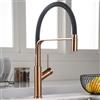 NOLUXA IMEX - Rubinetto Cucina Oro Rosa Estraibile | Rubinetto Monocomando Lavello Rame | Rubinetteria Cucina con Doccetta Flessibile 360º | Rubinetteria in Ottone | Serie Senna | Colore Oro Rosa Spazzolato