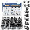 JTAREA 10Misure Fascette Fermacavo in Gomma P Fermacavi Set 6mm 8mm 10mm 14mm 16mm 20mm 22mm 26mm 32mm 38mm P Clips Morsetto per Cavi in Gomma Morsetti per Cavi in Acciaio Inossidabile