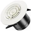 Hon&Guan 75mm Condotti di Ventilazione Rotonda in ABS, Rimovibile, con Protezione Dagli Insetti Bianco, Valvola a Disco Regolabile per Soffitto, Cucina, Tubo Cappa Cucina Garage, Bagno, Muro