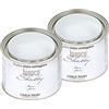 bianco Shabby CHALK PAINT Bianco Ghiaccio Pittura Shabby Chic Vintage per Mobili e Pareti EXTRA OPACO (2 x 500 ml)