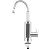 Qussse Rubinetto elettrico da 3 KW, rubinetto da cucina con scaldabagno istantaneamente caldo, con indicatore di temperatura a LED e girevole a 360°, per bagno e cucina