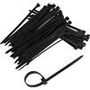 Tuwonwa 100 PCS Fascette Plastica Nere in Plastica Lunga 200 Mm X 8 Mm,Fascette Plastica Resistenti per Gestione Cavi, Giardinaggio, Uso Interno Ed Esterno, Fascette Nere Plastica Di Alta Qualità