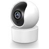 XNY Telecamera Wi-Fi Interno 2MP Tuya Smart Life, 1080P Pan/Tilt Videocamera Sorveglianza, Audio Bidirezionale, Visione Notturna, Rilevamento di Movimento, Notifica in Tempo Real