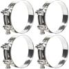 Jesustree 4 Pezzi Fascette Bullone Acciaio Inossidabile 304 80-85mm Morsetto Stringitubo Alta Pressione per Scarico Moto Tubo Radiatore Intercooler