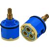 Generico Sostituzione cartuccia rubinetto doccia 33 mm, cartuccia a disco ceramico 37 mm a 3/4/5 vie per rubinetto doccia monocomando e bicomando, valvola rubinetto (AA-33MM-56MM)